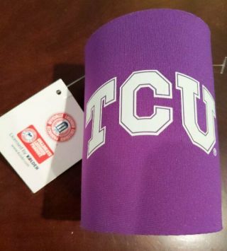 With Tag - Tcu Horned Frogs - College Football Beer Can Coozie