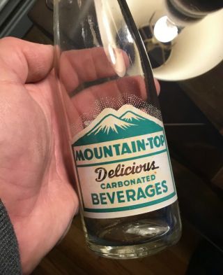 Old Mt Jewett PA ACL 12 Oz Painted Label Soda Bottle Mountain Top Advertising 2