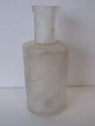 Vintage Antique Collectable Retro Glass Medical Apothecary Bottle Opalescence