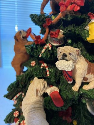 Danbury Bulldog Lighted Christmas Tree Retired Very Rare Htf