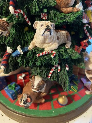 Danbury Bulldog Lighted Christmas Tree Retired VERY RARE HTF 3