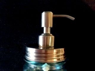 Mason Jar Stainless Steel Lid & Pump / Converter Kit Soap & Lotion Dispenser