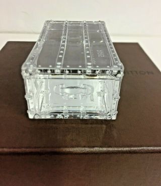Louis Vuitton Crystal Glass Steamer Trunk Paper Weight 3