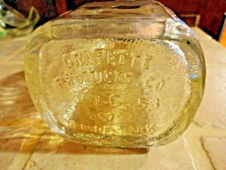 Vintage Glass Elephant Grapette Beverage Syrup Bottles Bank 1950s 3