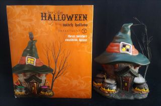 Dept 56 Halloween Three Witches Cauldron Haunt 4030758 Hat House