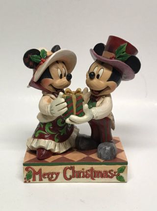 Jim Shore Disney Christmas Victorian Mickey & Minnie Mouse 4041807