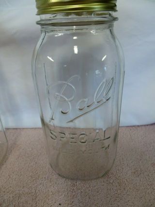 Half Gallon Wide Mouth Ball Special Mason Canning Jar W/flat & Lid - Clear - F