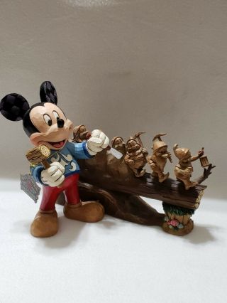 Rare Retired Jim Shore Mickey " Celebrating 10 Years Of Disney Traditions "