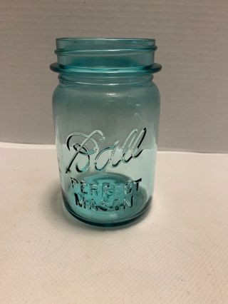 Ball Perfect Mason 1 Pint Blue Glass Canning Jars 6 No Lid 1923 - 1933
