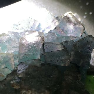 87g Natural Translucent Green Cube Fluorite Crystal Mineral Specimen/China 2