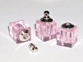1 Small Glass Perfume Oil Vial Pendant Bottle W/screw Cap
