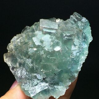 95g Natural Translucent Green Cube Fluorite Crystal Mineral Specimen/china