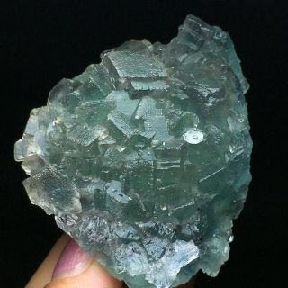 95g Natural Translucent Green Cube Fluorite Crystal Mineral Specimen/China 3