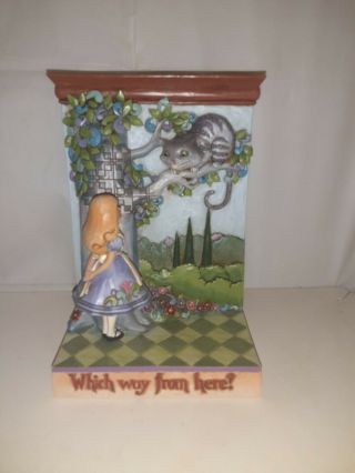 Rare Htf Jim Shore Disney Alice In Wonderland,  " Which Way From Here ".  2010