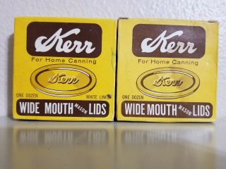 Vintage Kerr Wide Mouth Mason Jar Lids Nos - 24 Lids Ball