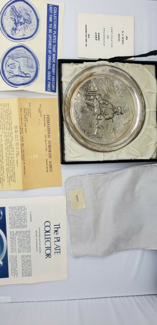 Uncle Sam 985 1972 Sterling Silver Plate Washington (nc Wyeth)