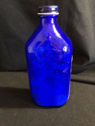 VINTAGE PHILLIPS MILK OF MAGNESIA COBALT BLUE GLASS BOTTLE 3