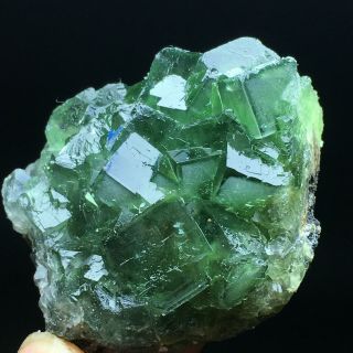 92g Natural Translucent Green Cube Fluorite Crystal Mineral Specimen/China 2