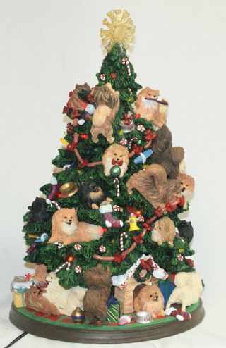 Danbury Lighted Pomeranian Christmas Tree