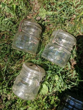 3 Vintage Ball Eclipse Wide Mouth Jars