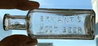 Bryant Root Beer Extract Detroit Michigan Mi Williams Davis Brooks Bottle Clear