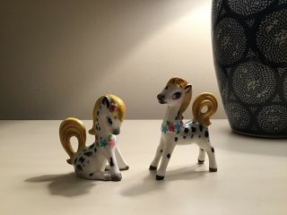 Rare Vintage Py Anthropomorphic Miyao Ponies Horses Salt And Pepper Shakers