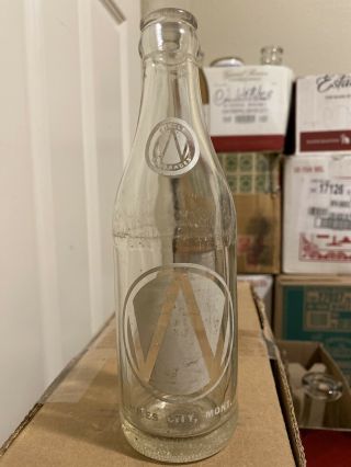7 Oz.  Circle Beverages Vintage Soda Bottle,  Miles City,  Montana