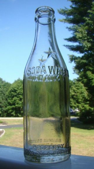 Property Of Coca Cola Bottling Co.  - Soda Water - Claremont (n.  H. ) Star Soda Bottle