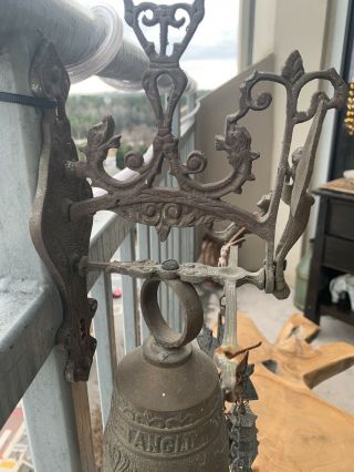 Large Old Antique Chinese/tibetan? Bronze Wind Chime Bell Estate Find
