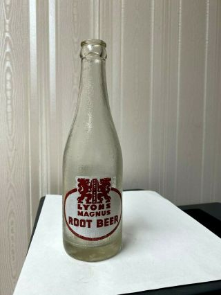 Vintage Soda Pop Bottle - Lyons Magnus Root Beer - 10 Oz - Willows,  Ca