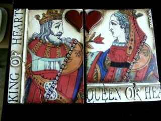 Set Of 2 Sid Dickens Blocks The King Of Hearts T158 & The Queen Of Hearts T161