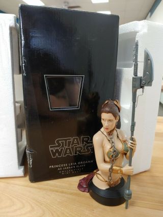 Princess Leia Gentle Giant Mini Bust Star Wars,  Jabba Slave,  Rotj