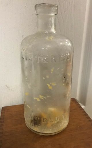 Vintage Listerine Bottle Lambert Pharmacal Company Glass Embossed