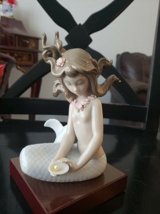Lladro Mirage mermaid with base and box 2