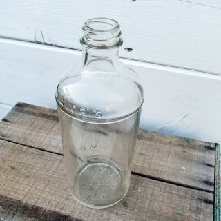 Vintage Lavoris Chemical Co Round Clear Glass Medicine Bottle 6 " Early 1900 Glass