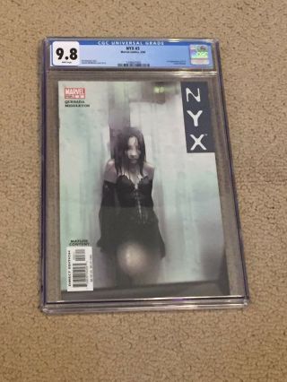 Nyx 3 Cgc 9.  8 White Pages (1st App Of X - 23),  Magnet