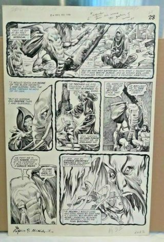 Art Savage Sword Of Conan 24 Pg 33 1977 Comic Artwork Alfredo Alcala