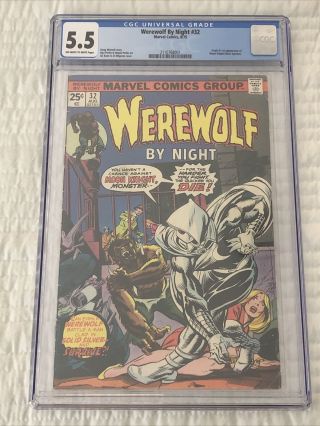 Werewolf By Night 32 (1975) 1st Appearance Of Moon Knight.  Cgc 5.  5