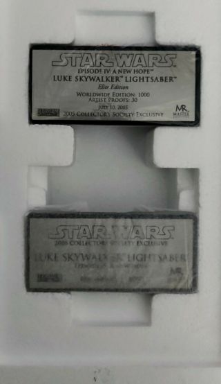 Master Replicas Star Wars Elite Edition Luke Skywalker ANH Lightsaber SW - 135 3