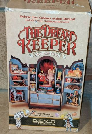 Enesco The Dream Keeper Deluxe Toy Cabinet Action Musical Music Box No Ac,  Box