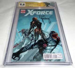 Uncanny X - Force 20 Venom Variant Cgc Ss 9.  6 Signature Autograph Lee & Mcfarlane