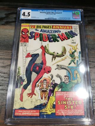 Spider - Man Annual 1 Marvel 1964 Cgc 4.  5 Sinister Six 1st Appearance