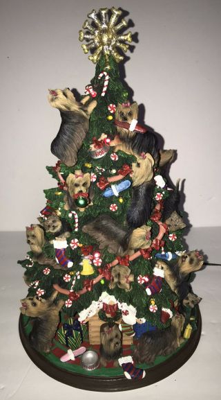 Danbury Yorkshire Terrier (yorkie) Christmas Tree Lighted