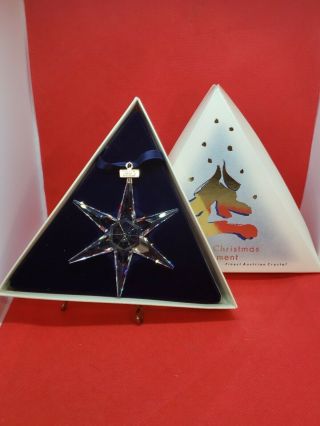 1993 Swarovski Crystal Holiday Christmas Star Snowflake Ornament - Orig Box