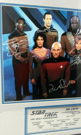 Star Trek The Next Generation Full Cast Signed autographed 410/2500 3