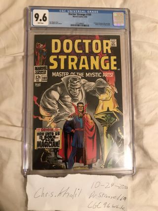 Doctor Strange 169 Cgc 9.  6 White Pages,  Giveaway (jun 1968,  Marvel)