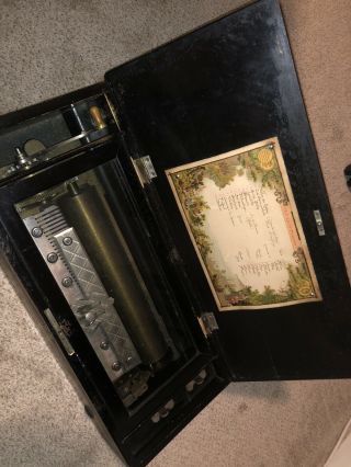 A Swiss Antique Cylinder Music Box Circa Late 1800’s