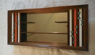 Atomic Age Mid Century Modern Mcm Shadow Box Mirror Shelf Turner Wall Accessory