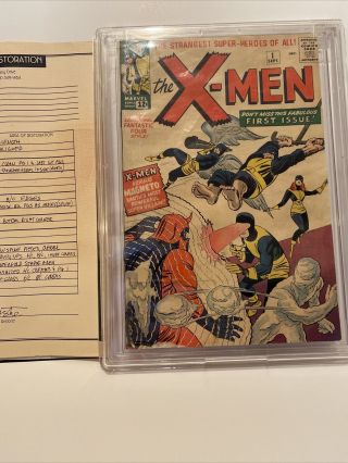X - Men 1 Vg - Kirby,  Origin & 1st Appearance Of The X - Men,  1st Magneto Restored
