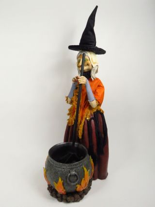 Dept 56 Retired Animated Witch Cauldron " Try My Brew " 56.  33690 Resin Large 30 " H